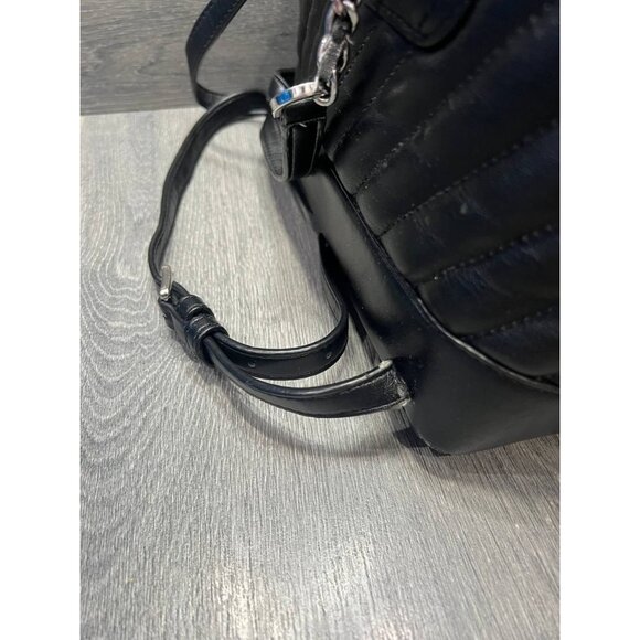Share MICHAEL KORS ROSE BLACK MEDIUM BACKPACK QUILTED BLACK SILVER B000421 main image 7